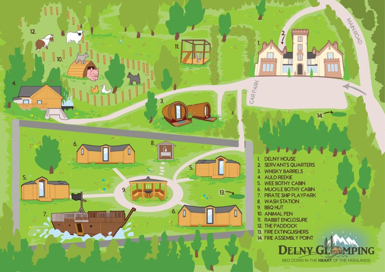 Отель Delny Glamping And Farm Animals Инвергордон Экстерьер фото